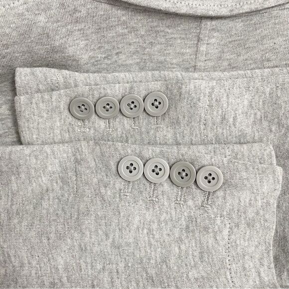 Boston Proper Jersey Knit Single Button Blazer Light Heather Gray Women’s Size 2 - Picture 11 of 15